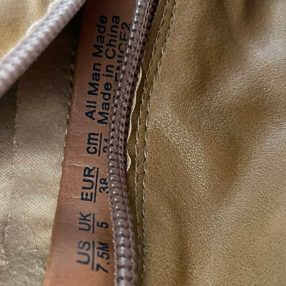 Franco Sarto L-Glenice 2 Knee High Women's Boot Camel Tan Size 7.5 Med, S75